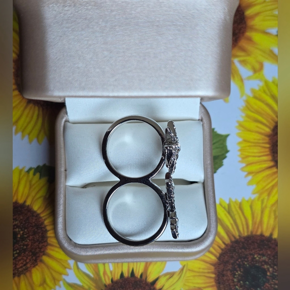 Simply Vera Wang Silver Star Arrow Ring Size 8 - Picture 4 of 11